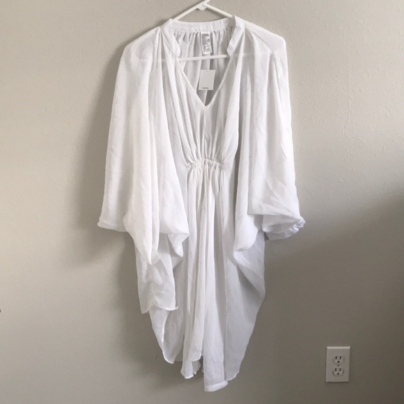 ☀️ Urban Outfitters Chiffon Poncho Beach Cover Up - Picture 2 of 6